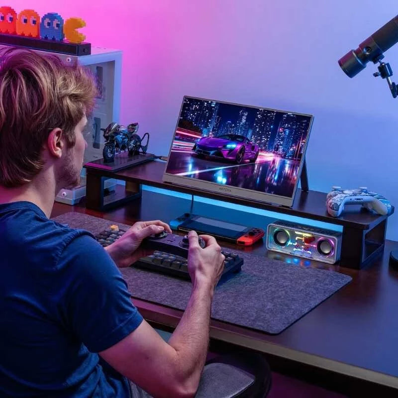 ARZOPA 16.1 180Hz Portable Monitor-Z3FC Gray, 107% sRGB 2.5K Kickstand Portable Monitor with HDR